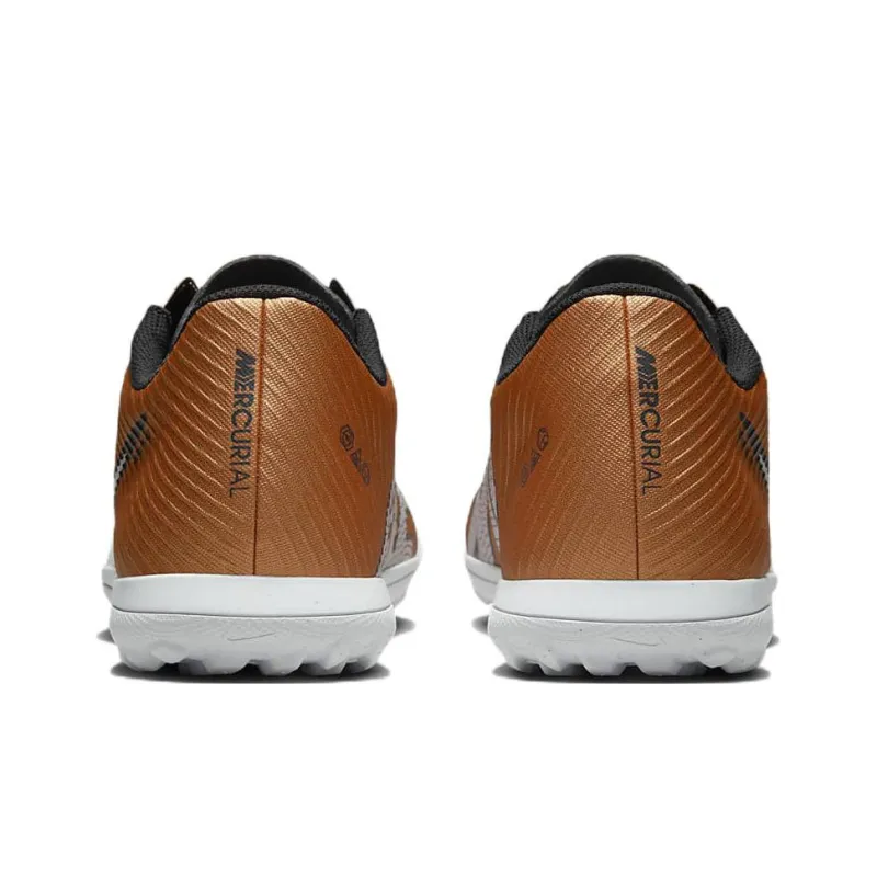 Nike 15 Club TF Cushioning Anti-Slip And Wear-Resistant Soccer Shoes Gold White-4
