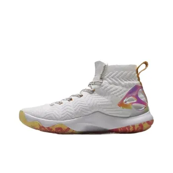 LiNing CF Tracing Amber Heart Non slip Lightweight High Top Vintage Basketball Shoes Men's White