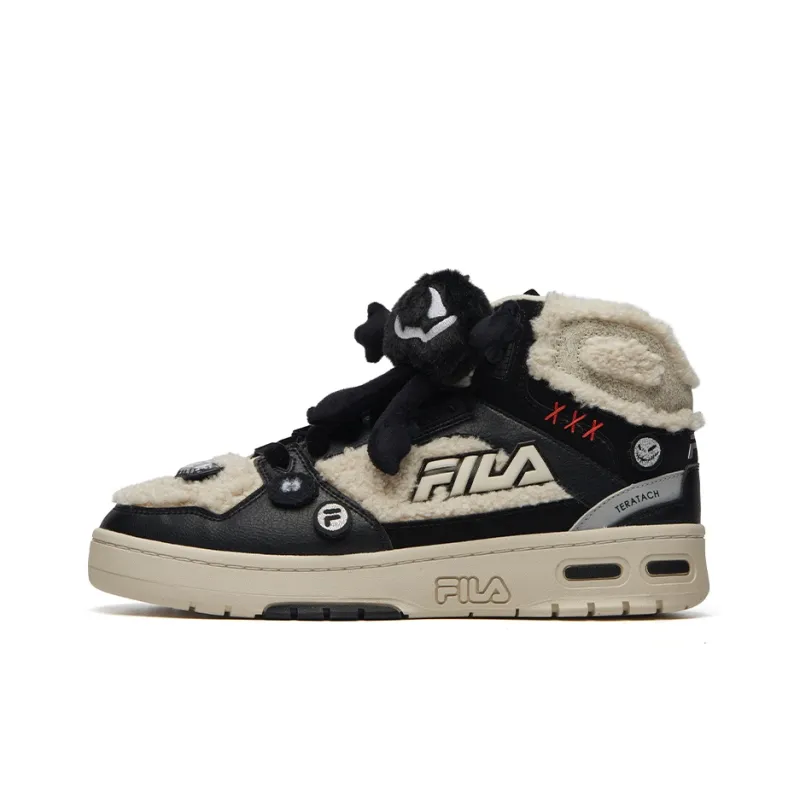 FILA FUSION Teratach Mid Top Vintage Basketball Shoes Women's Birch Brown-0