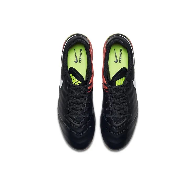 Nike Tiempo Genio 2 Soccer Shoes Men Low-Top Black/Orange/Neon Yellow-3