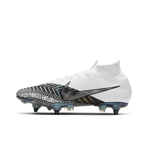 Nike Mercurial Superfly 7 Soccer Shoes Men Mid-Top White/Black/Blue