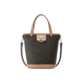 FION Cow Leather Patchwork With Artificial Leather Small Square Bag Shoulder Bag Handbag Regular Women's White