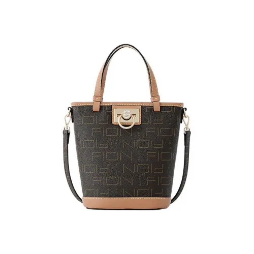FION Cow Leather Patchwork With Artificial Leather Small Square Bag Shoulder Bag Handbag Regular Women's White
