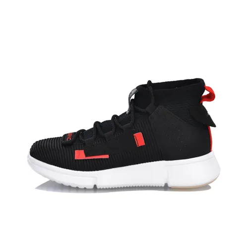 LINING Essence 2 Vintage Basketball Shoes Women's Mid-Top Black/Red