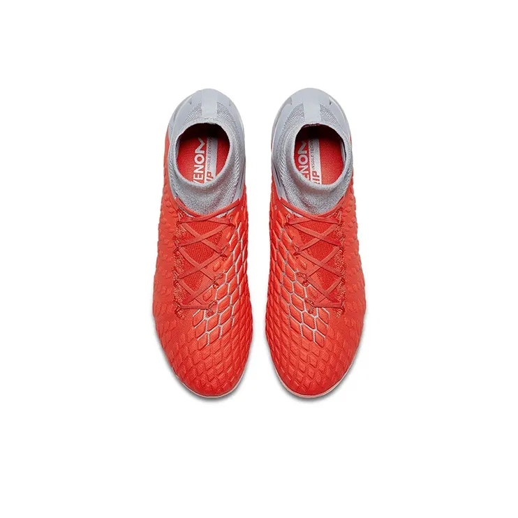 Nike AG Rubber Short Studs Cushioning Anti Slip And Wear Resistant Soccer Shoes Men's Orange Gray-2
