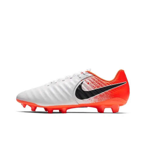 Nike Tiempo Legend 7 Soccer Shoes Unisex Low-Top White/Orange