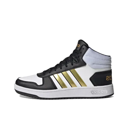 Adidas Neo Hoops 2.0 Vintage Basketball Shoes Men Mid-Top White/Gold/Black