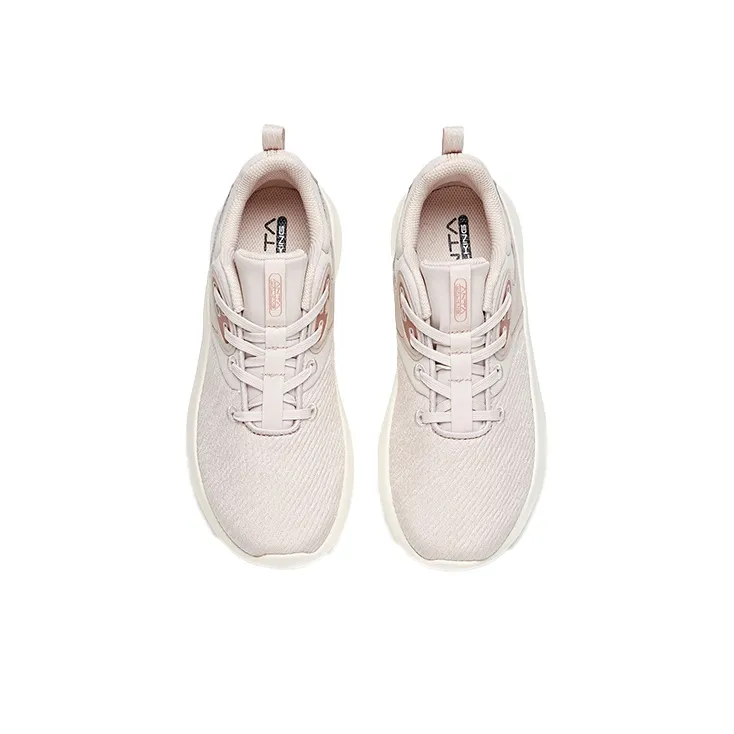 ANTA Variety Training Collection Training Shoes Women's Low Top Lotus Gray/Rose Gold/Ivory White-2