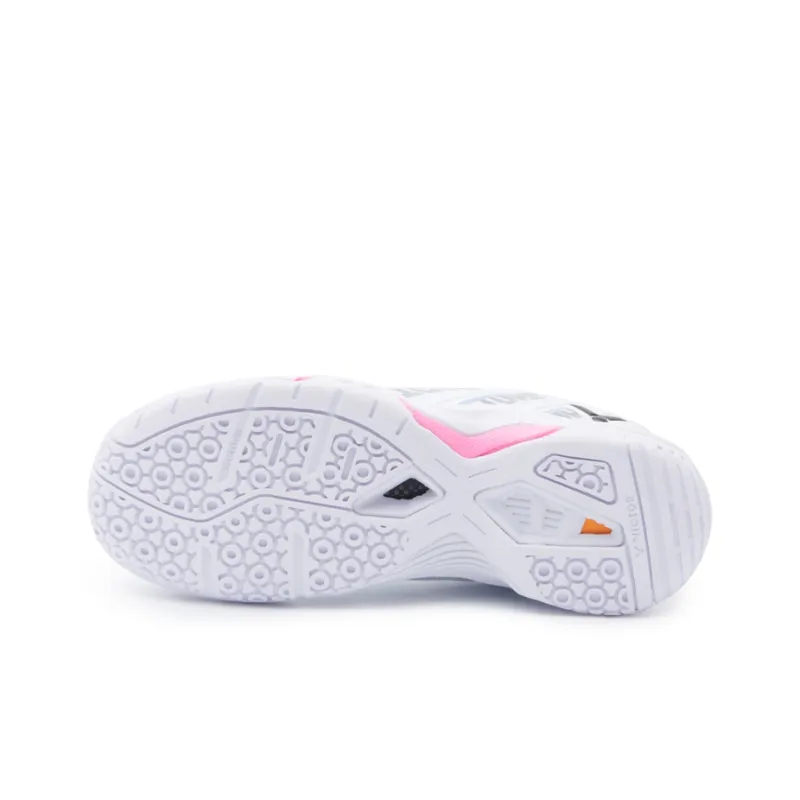 VICTOR Cushioned Slip Resistant Abrasion Resistant Low Top Badminton Shoes Unisex White-5