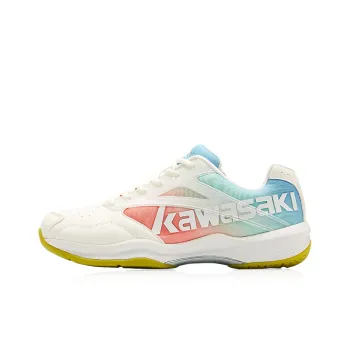 Kawasaki Badminton Shoes Women's Low-Top White Blue Red