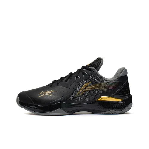 LiNing Thunder Series Thunder CL Anti Slip Wear Resistant Low Top Badminton Shoes Unisex Black