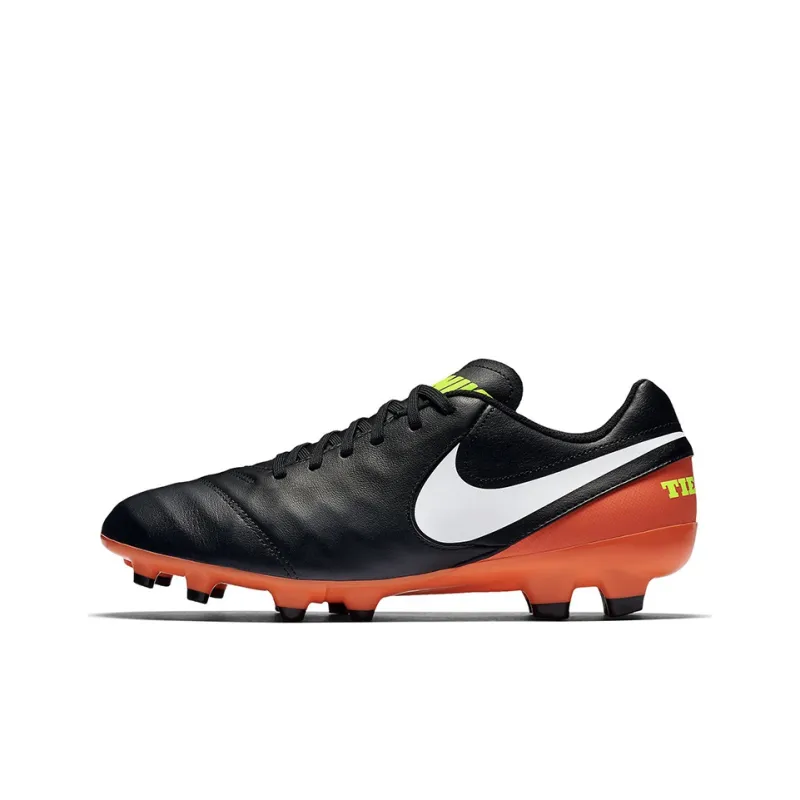 Nike Tiempo Genio 2 Soccer Shoes Men Low-Top Black/Orange/Neon Yellow-0