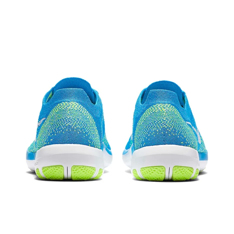 Nike Free Focus Flyknit 2 Training Shoes Women's Low-Top Blue/Green/White-4