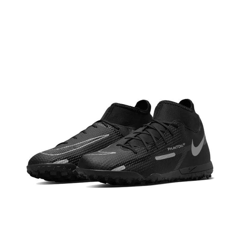 Nike Phantom GT Soccer Shoes Men Mid-Top Black/Silver-2