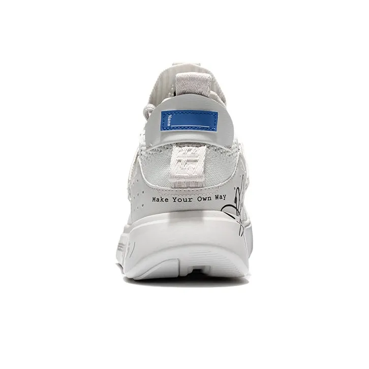 LiNing Essence 2 ACE Anti Slip Wear Resistant Mid Top Basketball Shoes Frost White-4