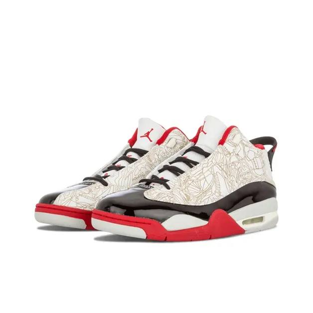 Jordan Dub Zero White Black Varsity Red-2