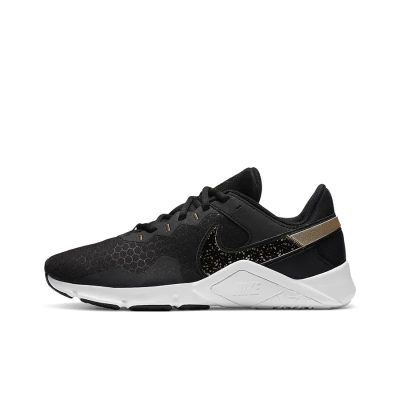 Nike Legend Essential 2 Premium Black White Metallic Gold Grain Women's-0
