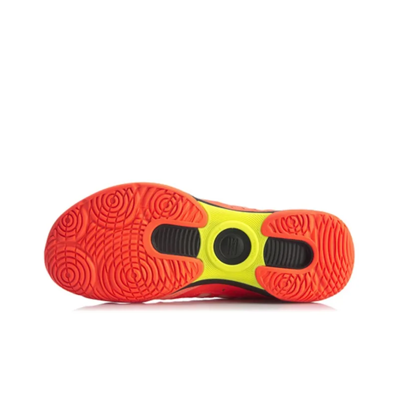 LiNing Battle Halberd 2 Lite Cushioning Slip Resistant Low Top Badminton Shoes Unisex Neon Light Orange-4
