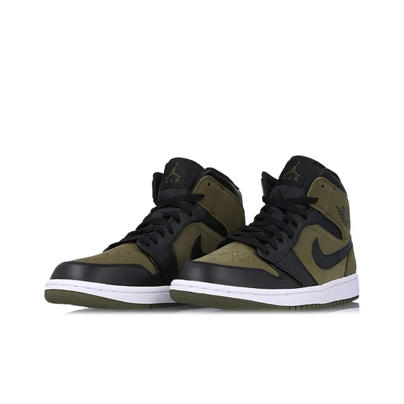 Jordan 1 Mid Olive Canvas-2