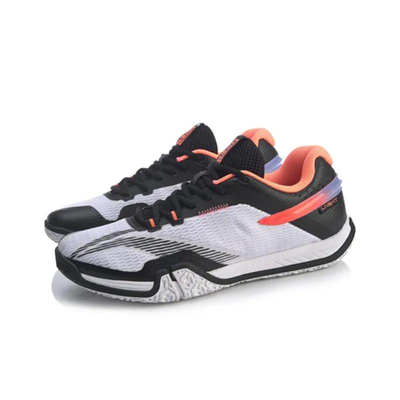 LiNing Flying Close To The Ground Lite Cushioning Rebound Low-Top Badminton Shoes White Black-2