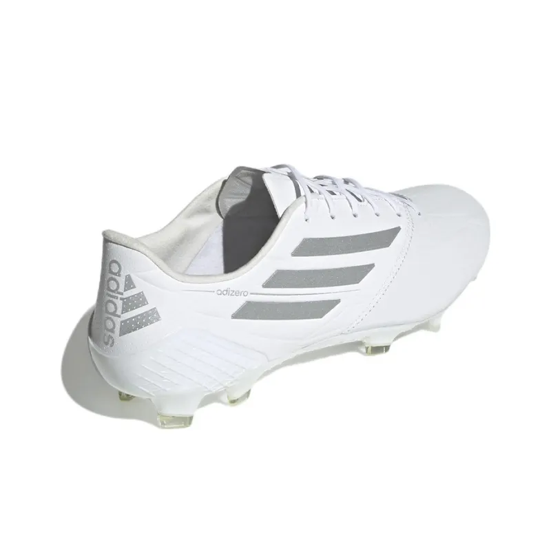 Adidas Adizero F50 4 Leather Fg White Silver Metallic-3