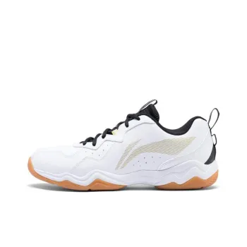 LiNing CS6 Anti Slip And Wear Resistant Breathable Low Top Badminton Shoes Unisex White