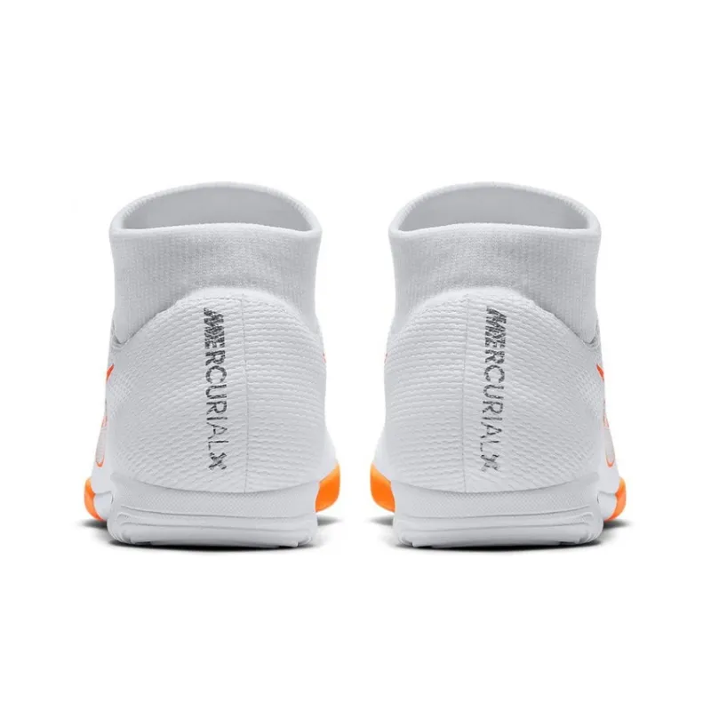 Nike SuperflyX 6 Soccer Shoes Men Mid-Top White/Orange-4