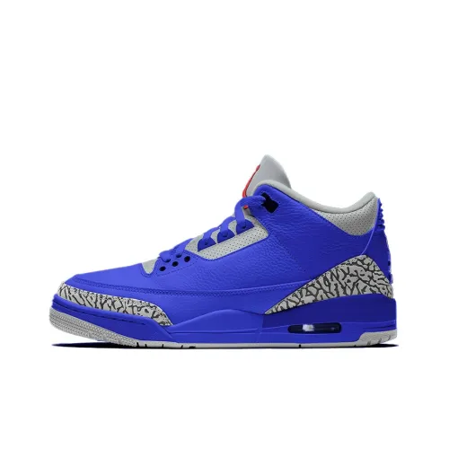 JORDAN Air Official jordan 3 Vintage Basketball Shoes Men Mid Top Blue/Gray
