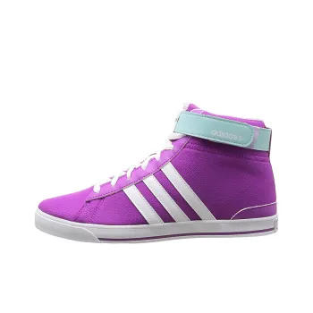 Adidas Neo Daily Twist Mid Wear Resistant Slip Resistant Mid Top Vintage Basketball Shoes Women's Purple White