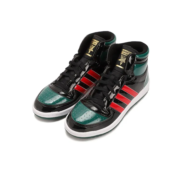 Adidas Top Ten Black Green Red Patent-2