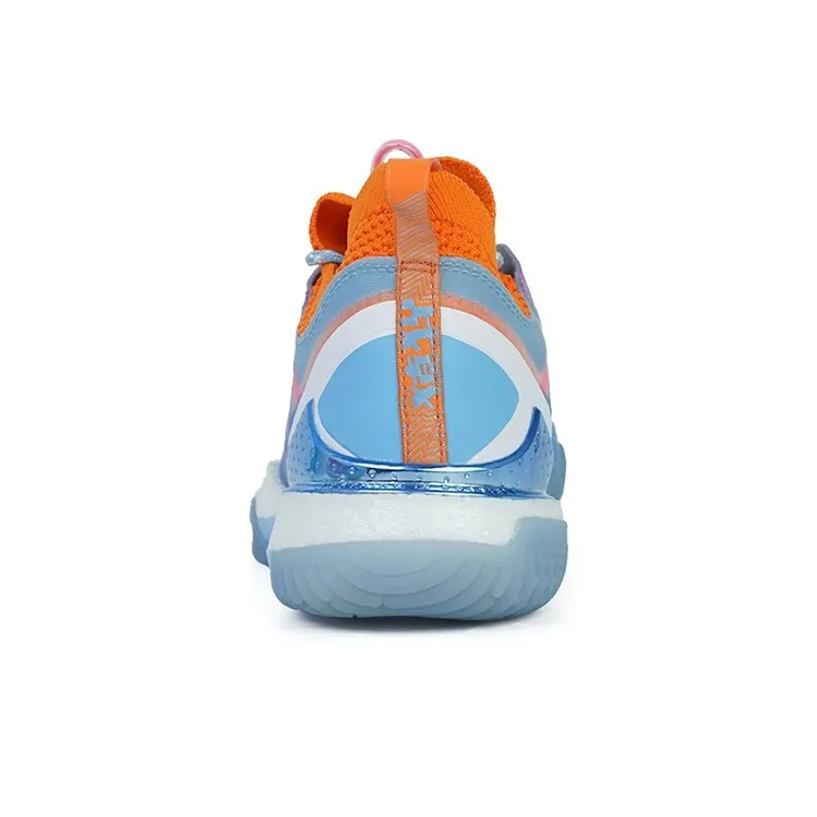 LINING Badminton Shoes Women's Low Top Blue/Orange-3