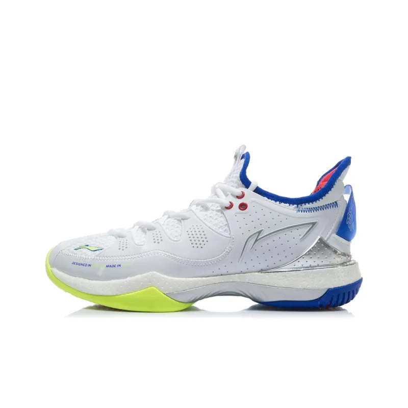 LiNing Battle Halberd 3 Slip-Resistant Breathable Low-Top Badminton Shoes Unisex Standard White-0