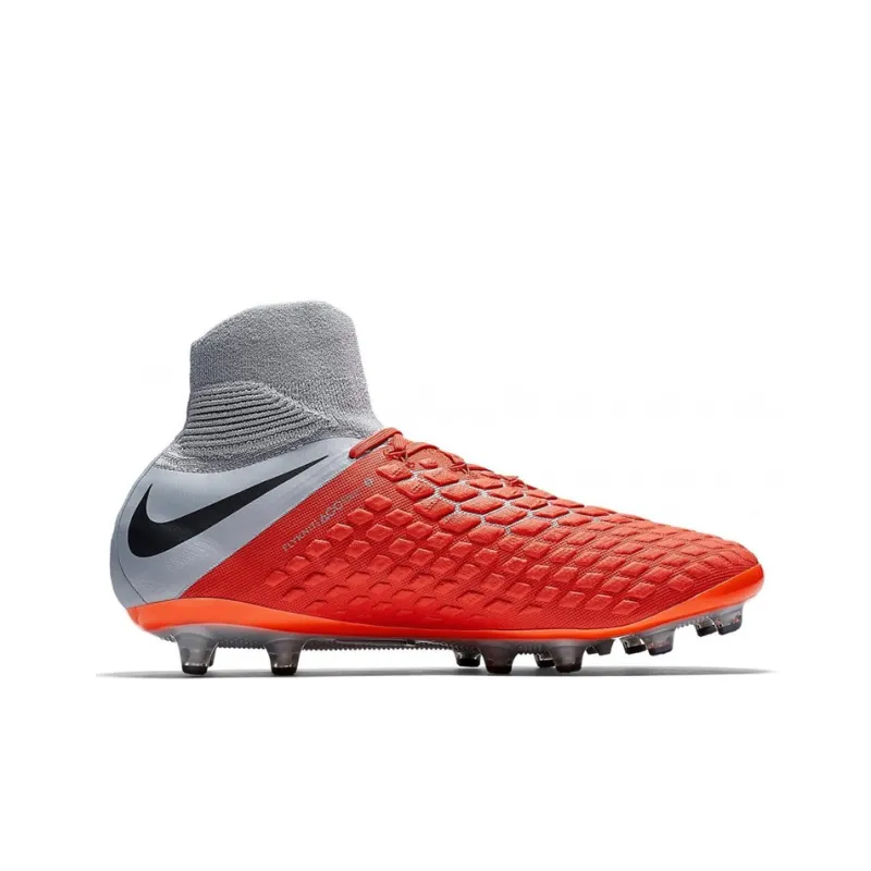 Nike AG Rubber Short Studs Cushioning Anti Slip And Wear Resistant Soccer Shoes Men's Orange Gray-1