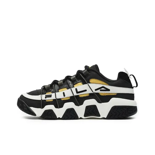 FILA FUSION Barricade Vintage Basketball Shoes Men Low-Top Black/Rattan