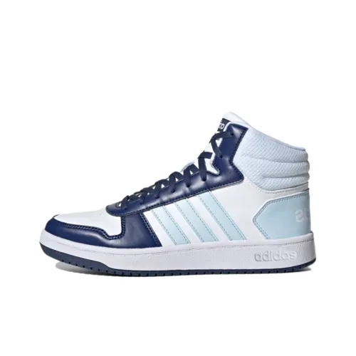 Adidas Neo Hoops 2.0 Vintage Basketball Shoes Women's Mid-Top White/Blue