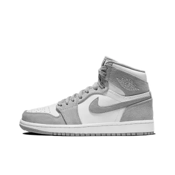 Jordan Air Jordan 1 High OG 'White Grey' Anti-Slip Wear-Resistant High-Top Vintage Basketball Shoes Men's Gray White