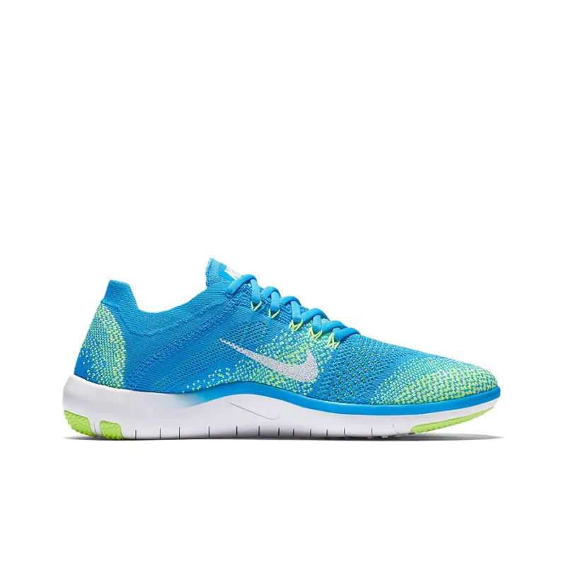 Nike Free Focus Flyknit 2 Training Shoes Women's Low-Top Blue/Green/White-1