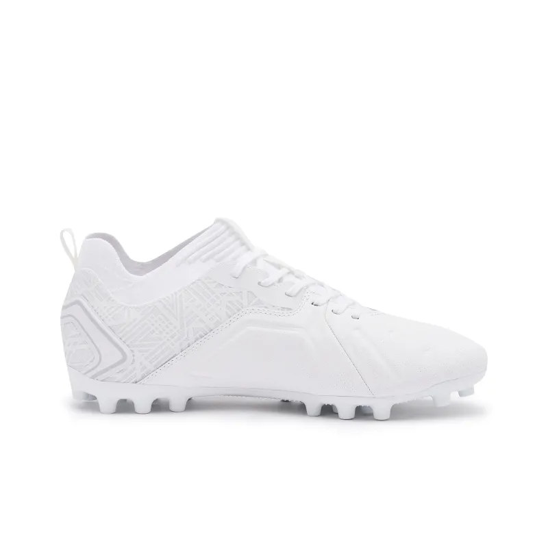 Umbro AG Rubber Short Studs Wear-Resistant Support Balance Impact-Resistant Soccer Shoes Men's White Silver-1