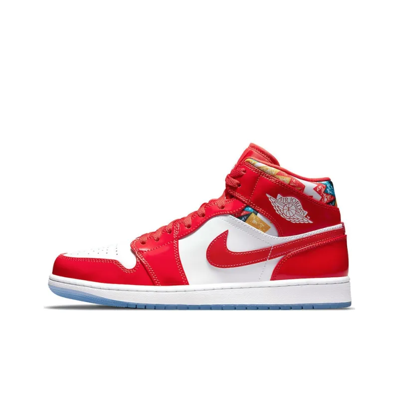 JORDAN 1 Mid Barcelona Sweater Red Patent-0