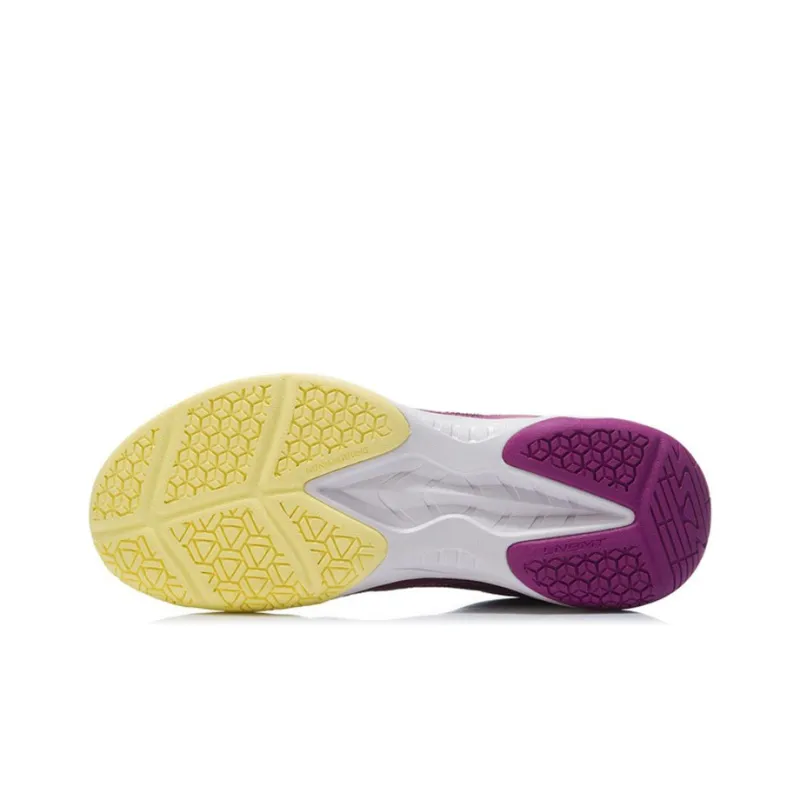 LiNing Sound Waves Cushioning, Slip Resistant, And Abrasion Resistant Low Top Badminton Shoes Men's Black Purple-5