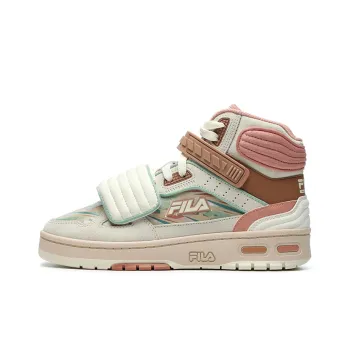 FILA x FILA FUSION Teratach WM Cushioning Anti Slip And Wear Resistant Mid Top Vintage Basketball Shoes Women's White