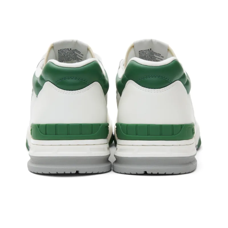 AVIA 855 Series Anti Slip Wear Resistant Low Top Vintage Basketball Shoes Men's White Green-4