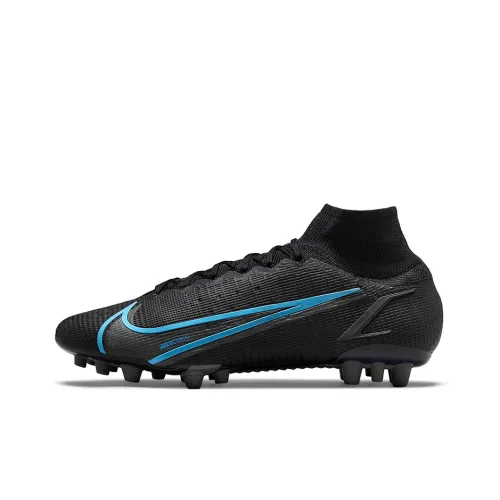 Nike Mercurial Superfly 8 Soccer Shoes Men Mid-Top Black/Blue