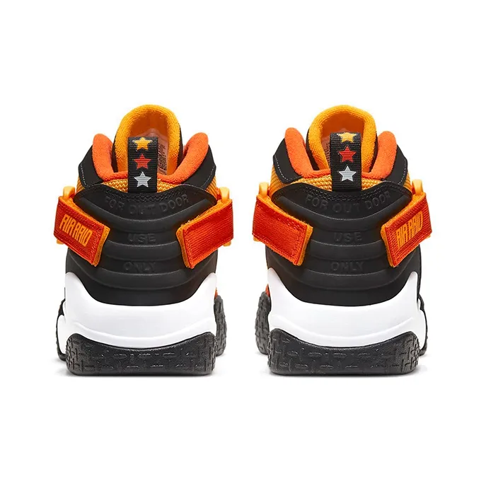 Nike Air Raid 'Rayguns' Cushioning Slip Resistant Mid Top Children's Basketball Shoes Black Orange Yellow Teenagers-4