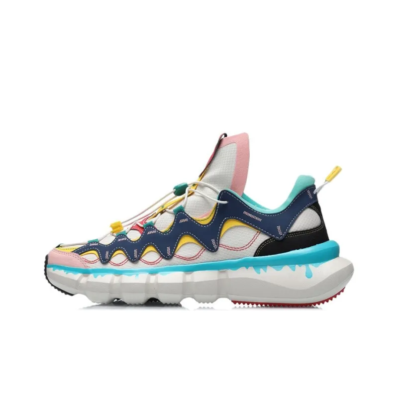 LINING Enlightenment 2.3 Lite Vintage Basketball Shoes Men Low Top White/Black/Blue-0