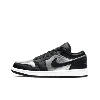 JORDAN 1 Low Se Black Metallic Silver Women's
