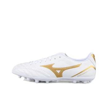 Mizuno Pro AG Rubber Short Studs Durable Breathable Soccer Shoes Men's White Gold