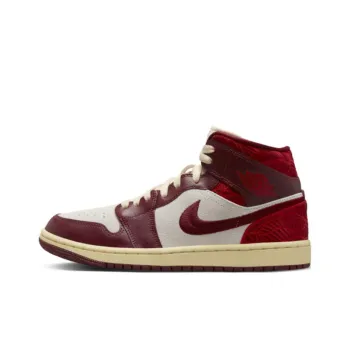 JORDAN 1 Mid Se Tiki Leaf Team Red Women's
