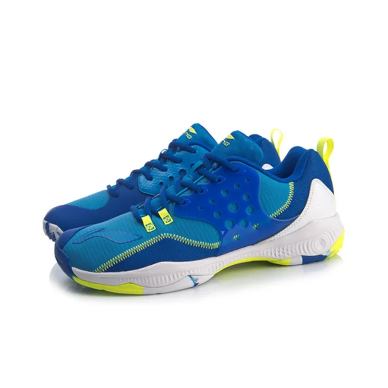LiNing Battle Halberd 2 V2 Rebound Cushioning Breathable Wear-Resistant Support Low-Top Badminton Shoes Unisex Blue-2