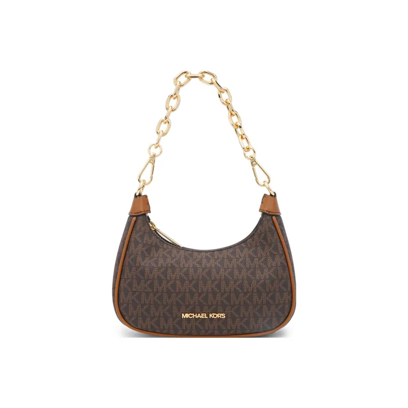 MICHAEL KORS Canvas With Leather Clutch Handbag Shoulder Bag Women's Brown-0